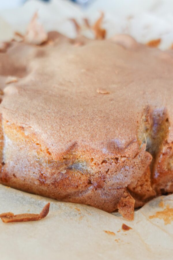 Ready Apple Cake on a baking paper
