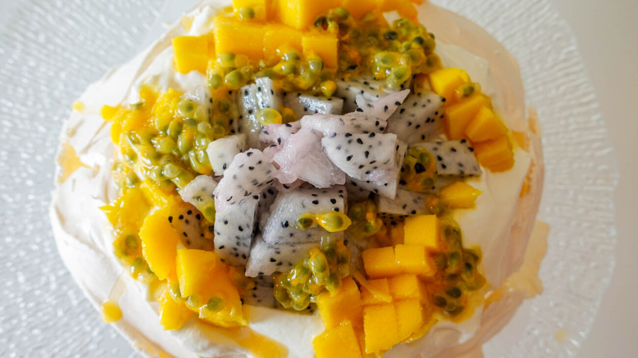 Tropical Fruits Pavlova Recipe - Helena Recipes