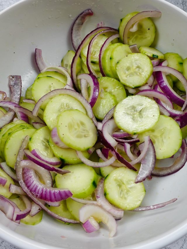 How to Make Cucumber Red Onion Salad