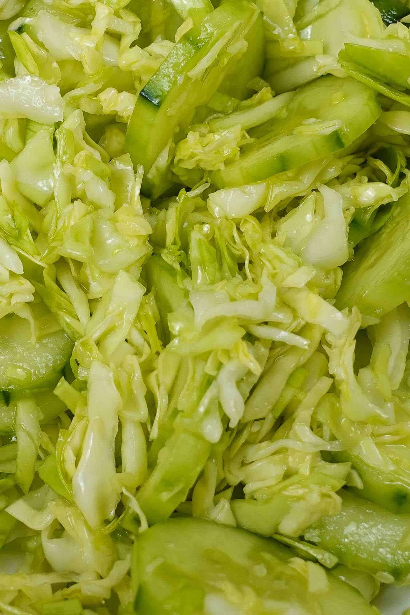 Delicious Cabbage Cucumber Salad.