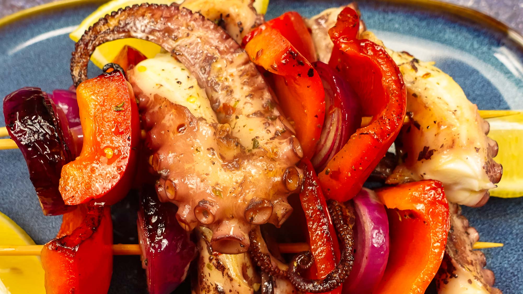 Grilled Octopus Skewers Recipe - Helena's Recipes