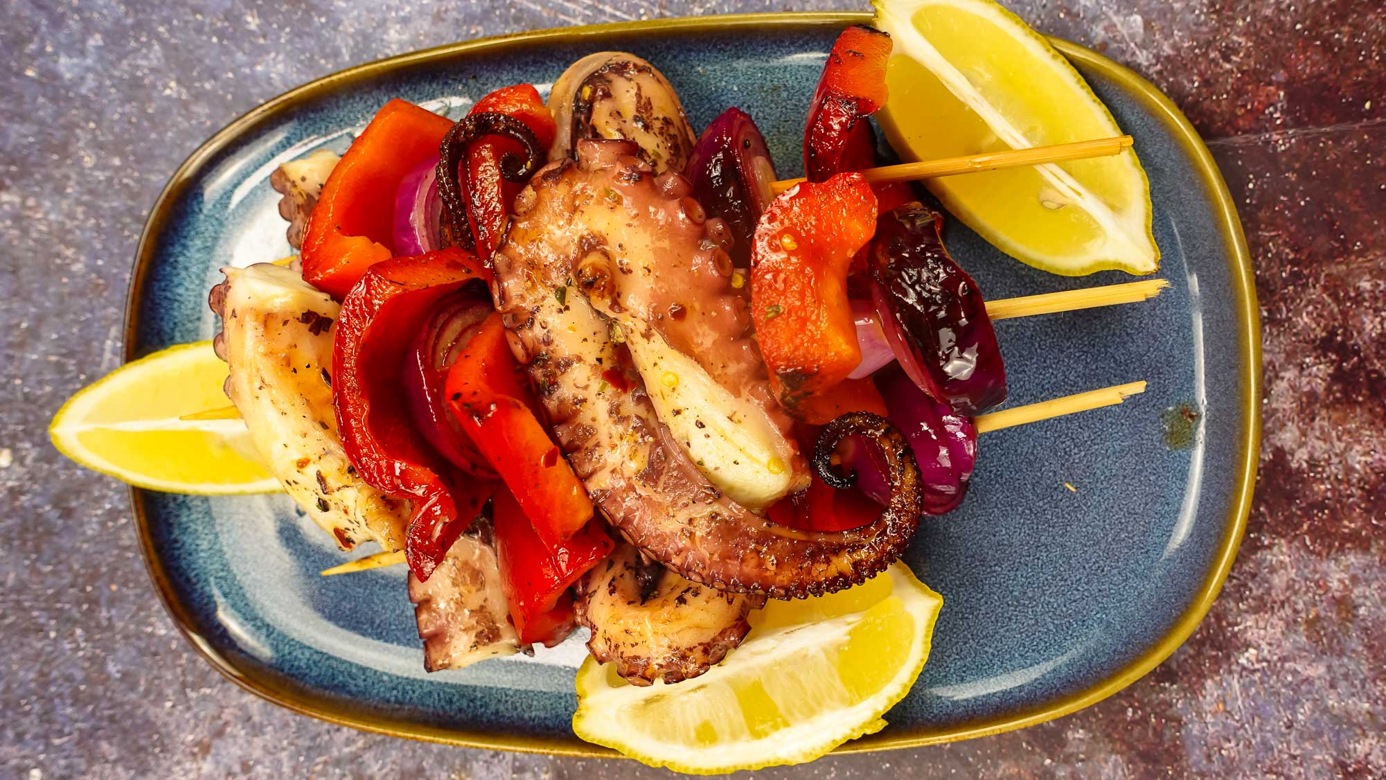 Grilled Octopus Skewers Recipe - Helena's Recipes